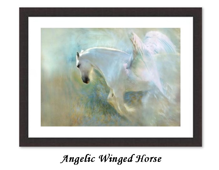 Angelic Winged Horse Framed Print